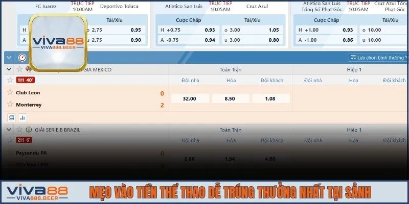 Bí quyết chơi thể thao tăng cơ hội thắng lớn tại sảnh