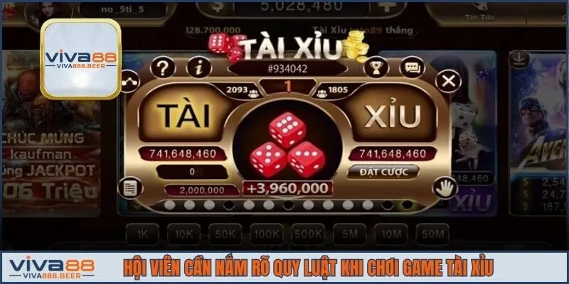 Hội viên cần nắm rõ quy luật khi chơi game Tài xỉu