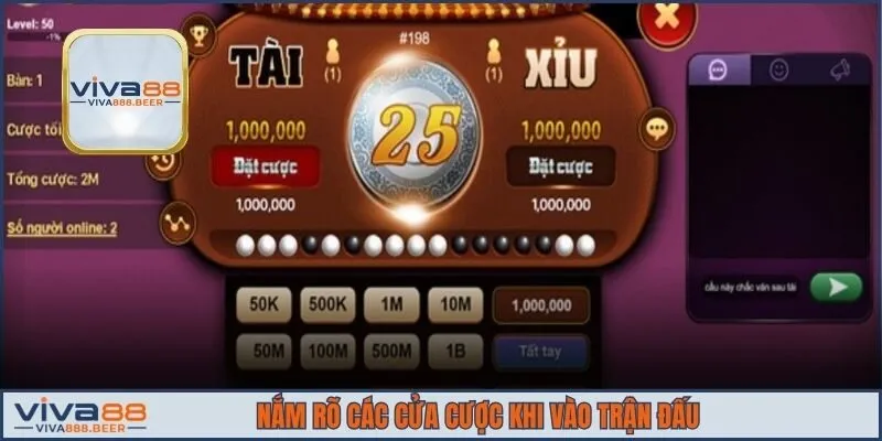 Nắm rõ các cửa khi vào trận đấu